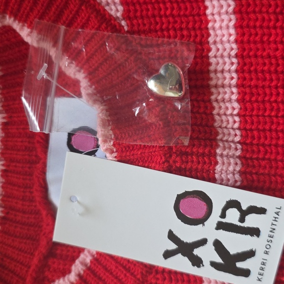 Kerri Rosenthal Red & Pink Knit Vest Sz L - Picture 5 of 8